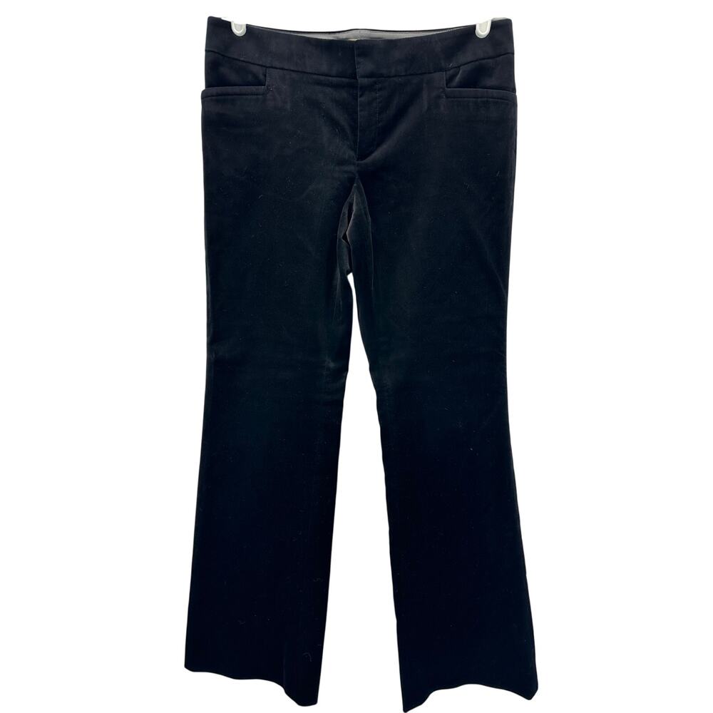 Banana Republic The Sloan Fit Velvet Pants Black 6P Holiday Party